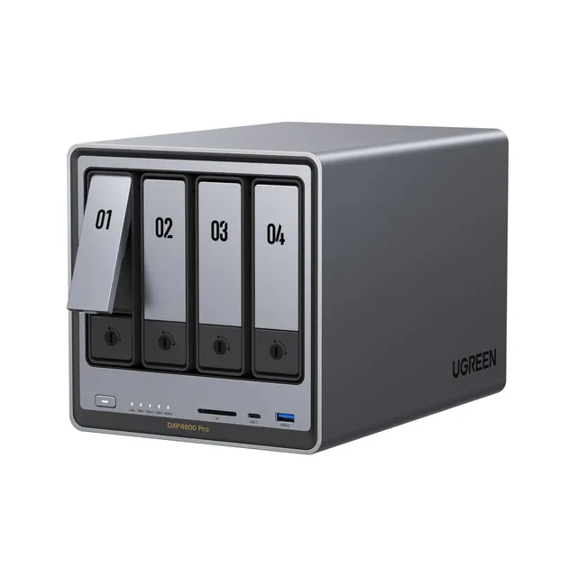 ugreen-nasync-dxp4800-pro-nas-4-vani-intel-core-i3-1315u-10gbe-senza-hdd image 1