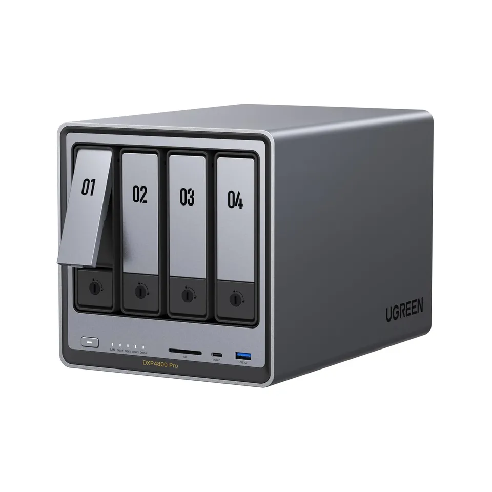 ugreen-nasync-dxp4800-pro-nas-4-vani-intel-core-i3-1315u-10gbe-senza-hdd image 1