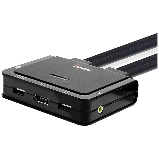 lindy-pro-series-switch-kvm-displayport-1-2-usb-c-audio-4k-60hz image 1