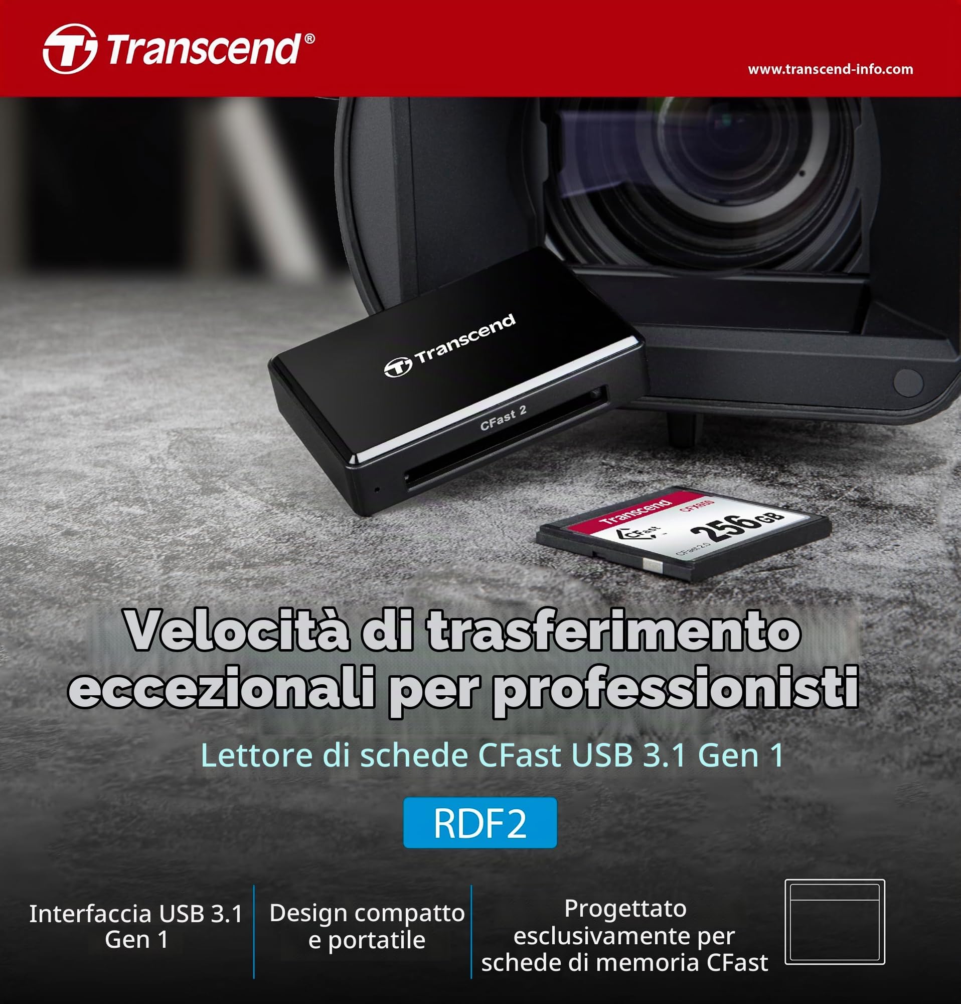 transcend-rdf2-lettore-di-schede-usb-3-1-gen-1-sd-microsd-compactflash image 3