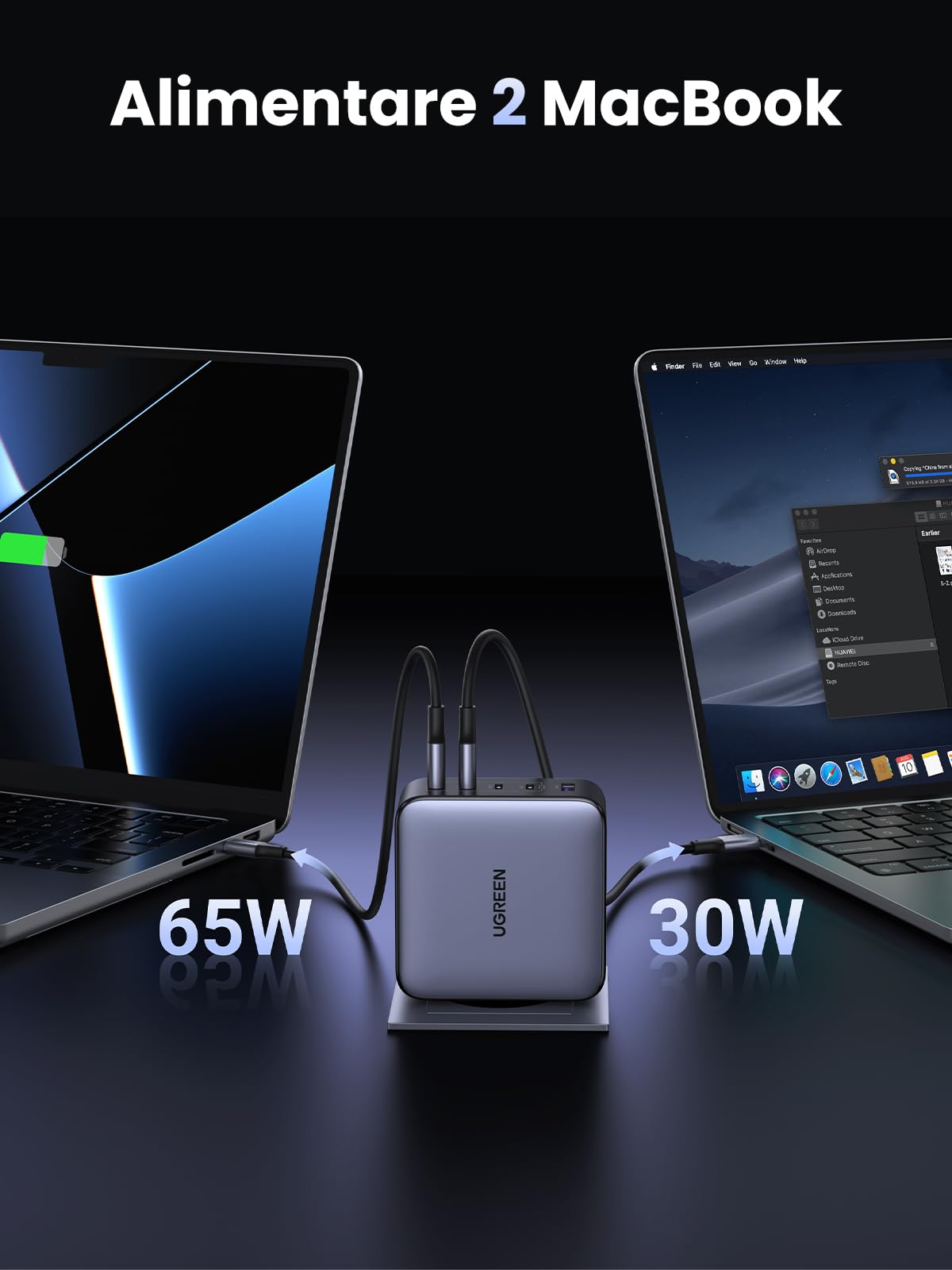 ugreen-nexode-100w-caricatore-usb-c-gan-5-porte-4-usb-c-usb-a image 4