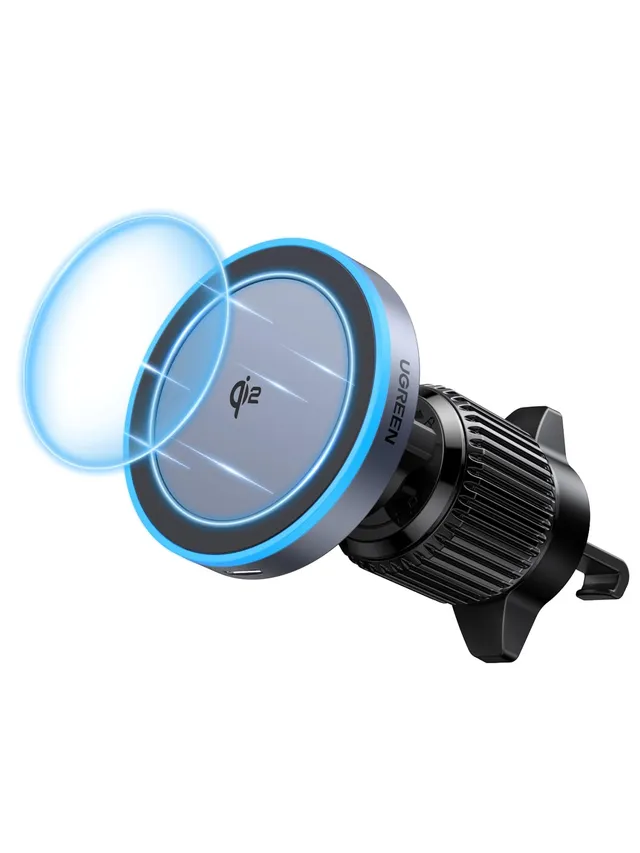 ugreen-magflow-qi2-15w-caricatore-wireless-magnetico-da-auto-per-bocchetta-aria image 1