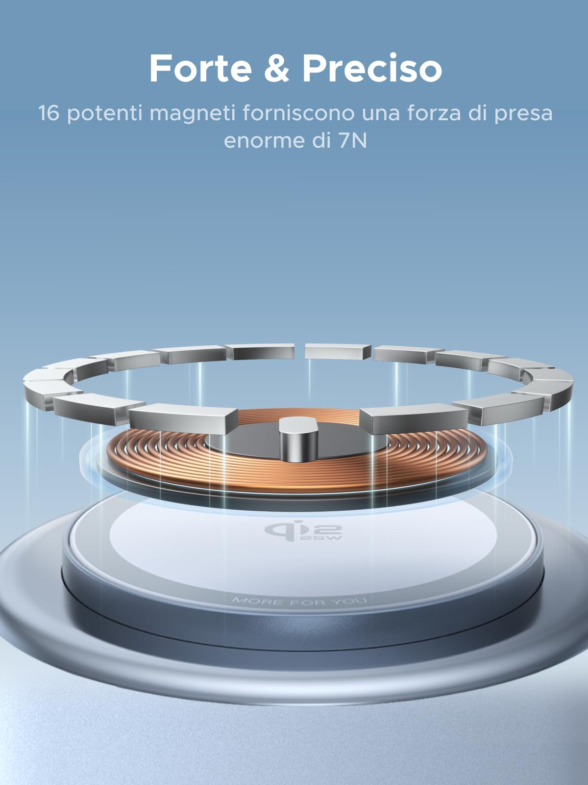 ugreen-uno-qi2-2-in-1-caricatore-wireless-magnetico-25w-iphone-airpods image 6