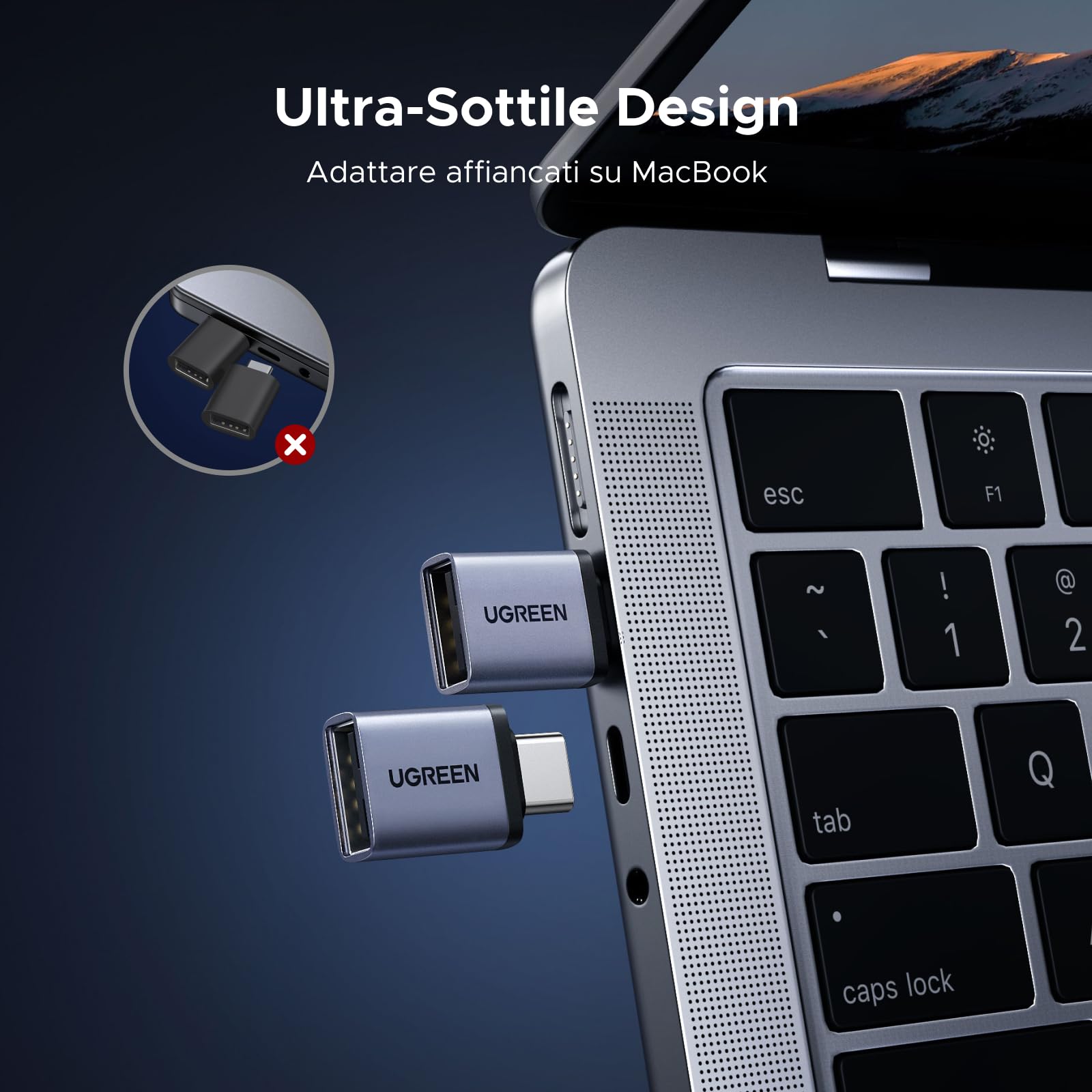 ugreen-adattatore-usb-c-a-usb-a-3-2-10gbps-otg-4-pezzi image 2