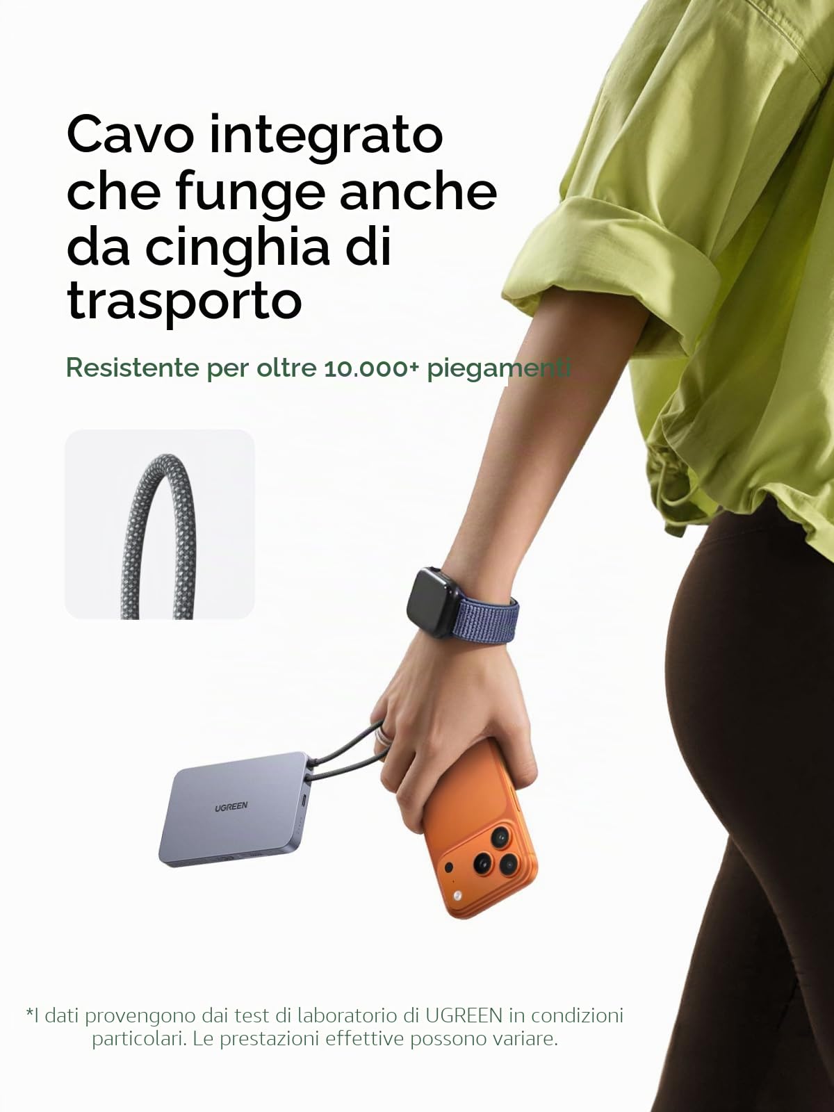 ugreen-magflow-air-power-bank-magnetico-qi2-15w-10000mah-pd-30w-grigio image 5