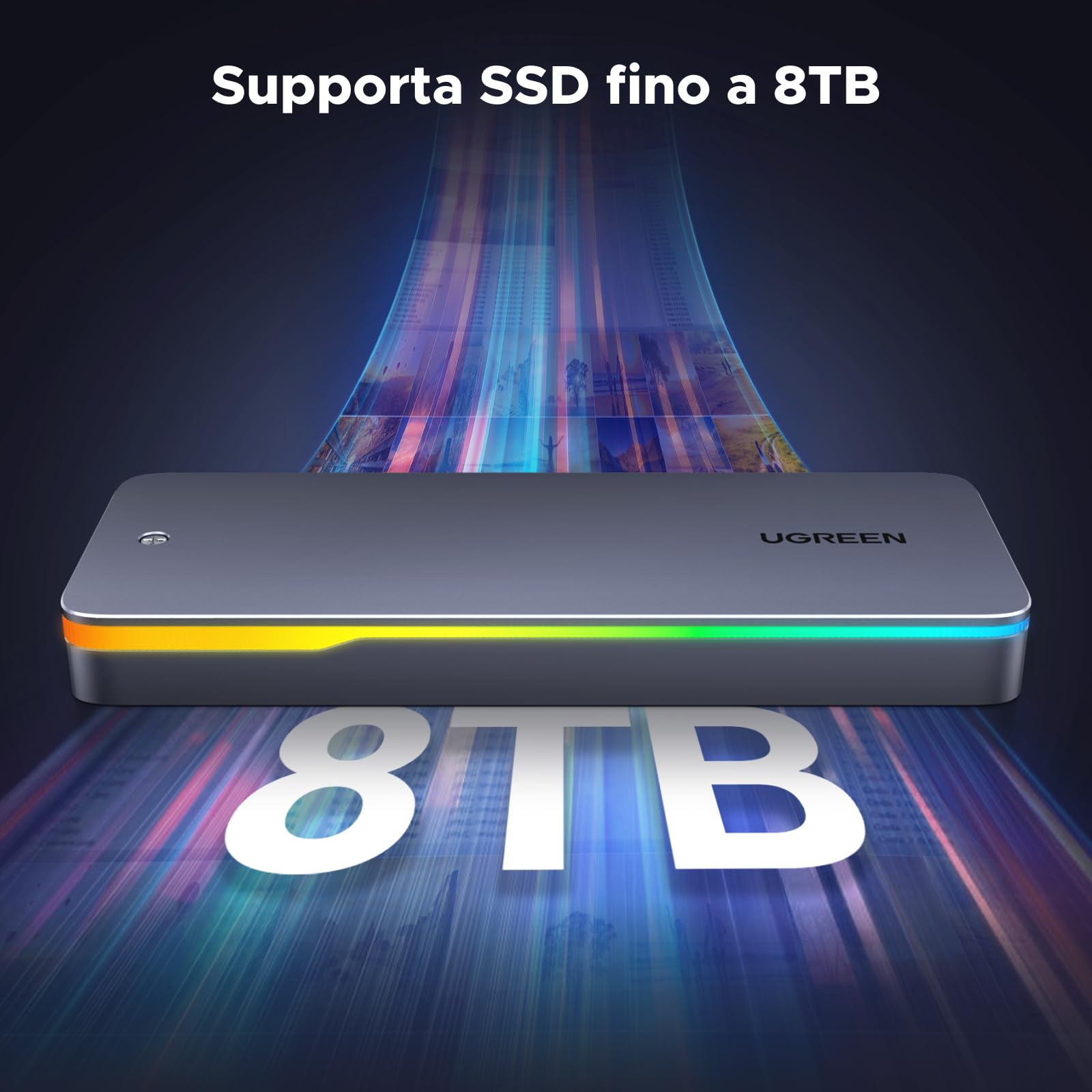 ugreen-enclosure-ssd-m-2-nvme-sata-20gbps-usb-c-rgb-8tb image 6