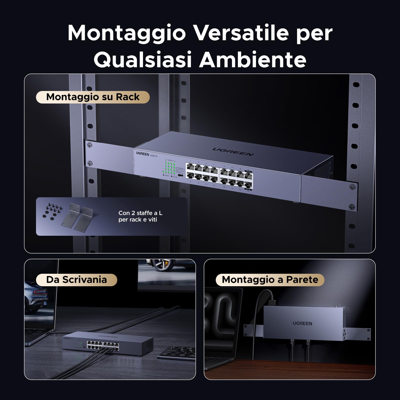 ugreen-switch-ethernet-gigabit-16-porte-rj45-1000mbps-desktop-parete image 4