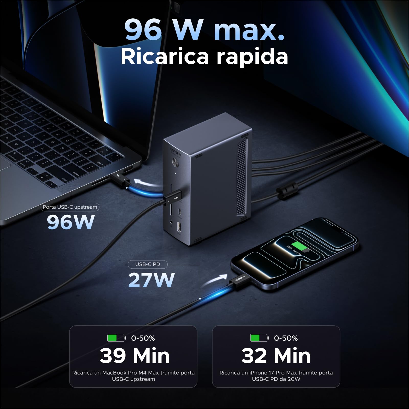 ugreen-revodok-max-docking-station-thunderbolt-4-13-in-1-dual-4k-8k-96w image 5