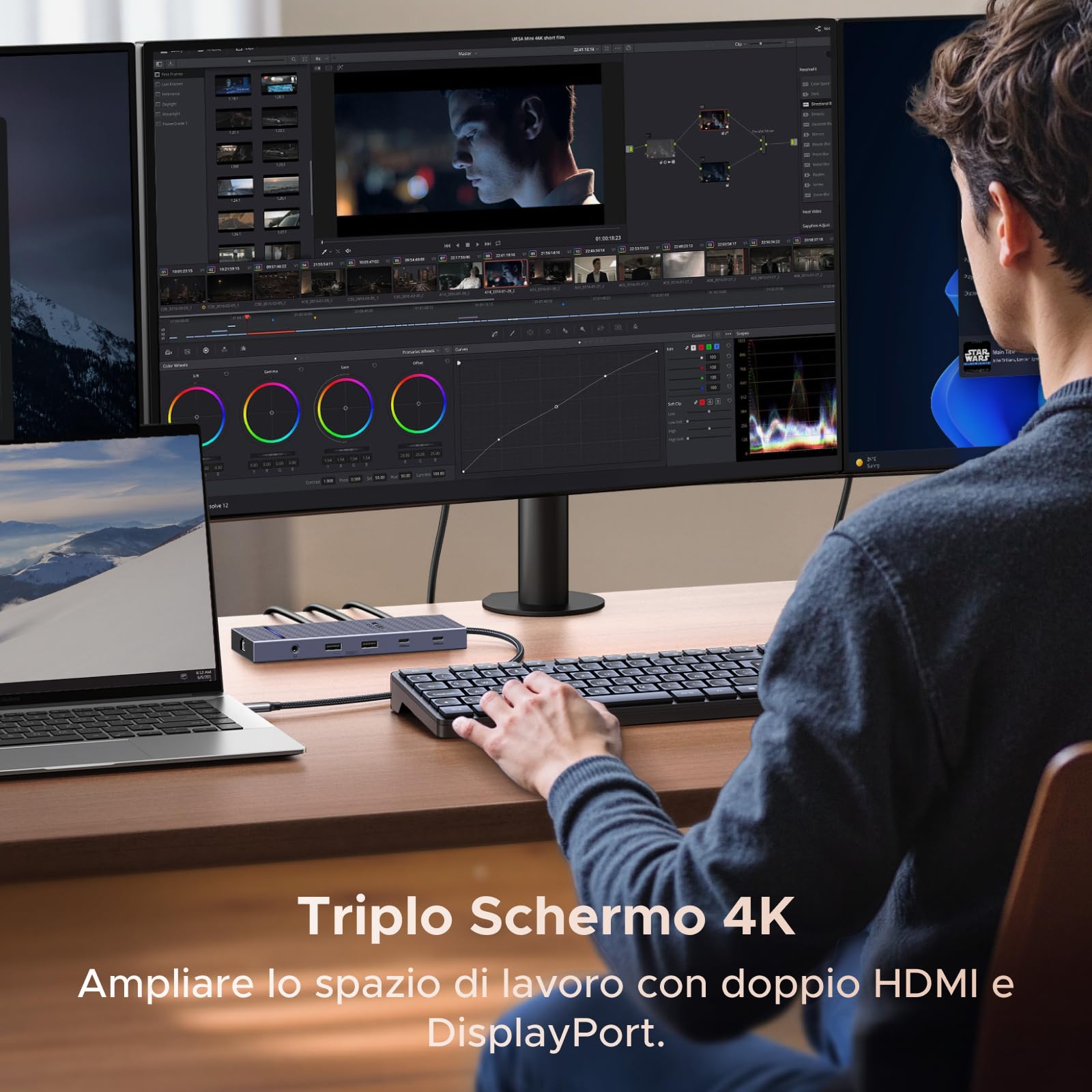 ugreen-revodok-pro-3121-hub-usb-c-12-in-1-triplo-display-4k-con-pd-100w image 3