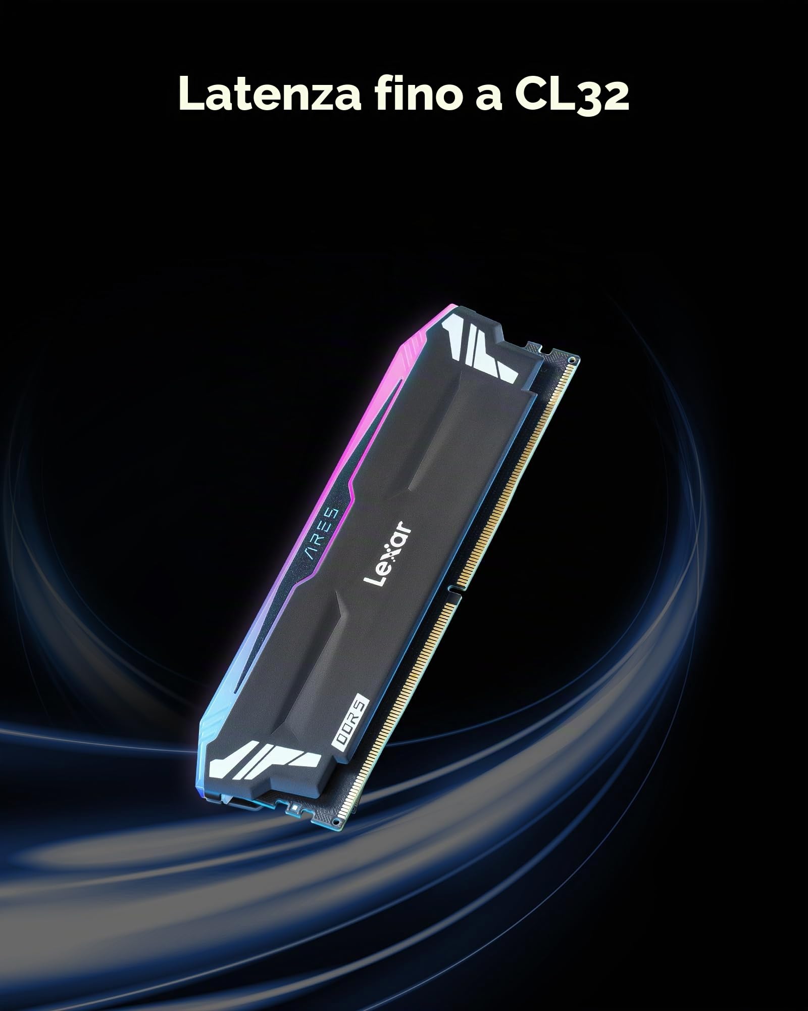 lexar-rgb-ddr5-32gb-kit-2x16gb-6400mhz-cl32-xmp-3-0-expo image 2