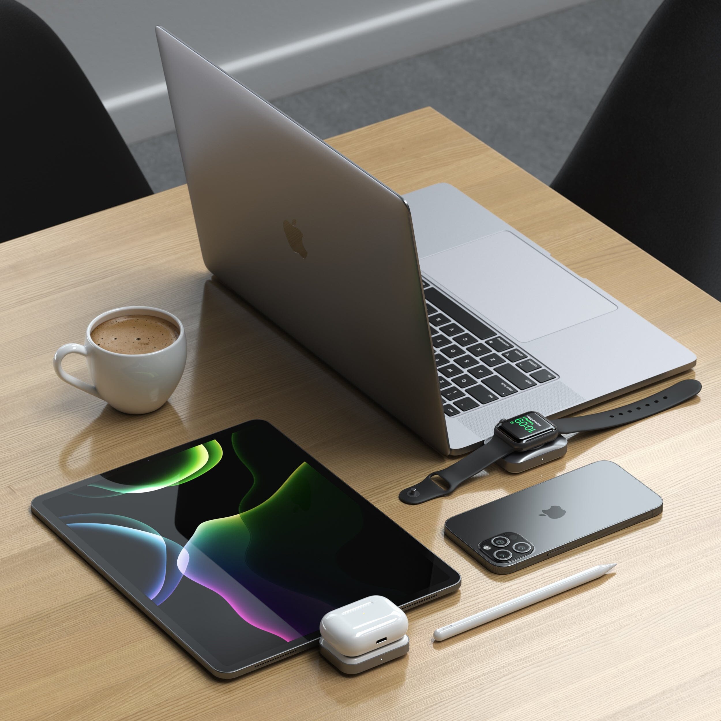 satechi-dual-sided-2-in-1-usb-c-charger-for-apple-watch-and-airpods image 2