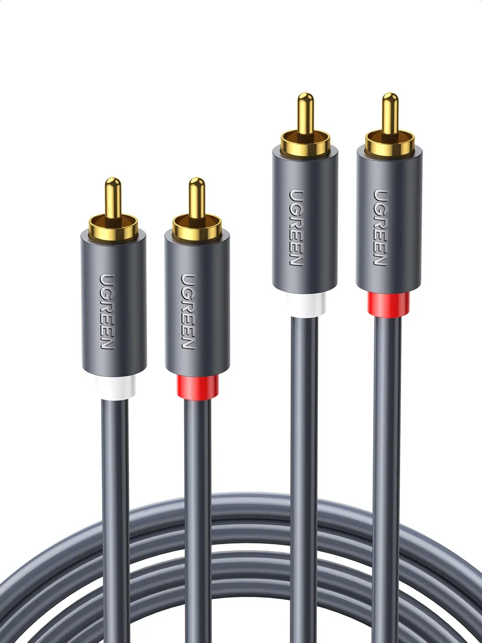 ugreen-cavo-rca-stereo-2rca-maschio-2m-oro-per-hi-fi-e-home-theater image 1