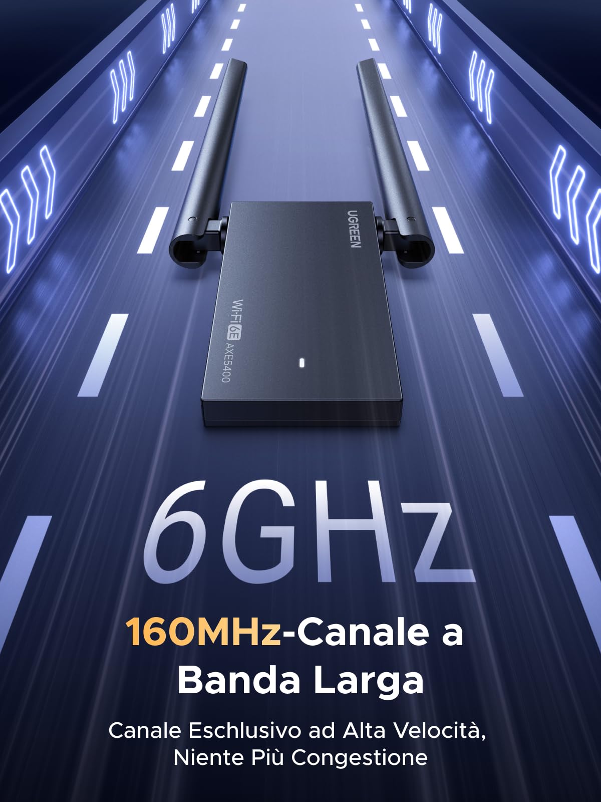 ugreen-chiavetta-usb-wifi-6e-ax5400-tri-band-con-antenne-e-wpa3 image 3