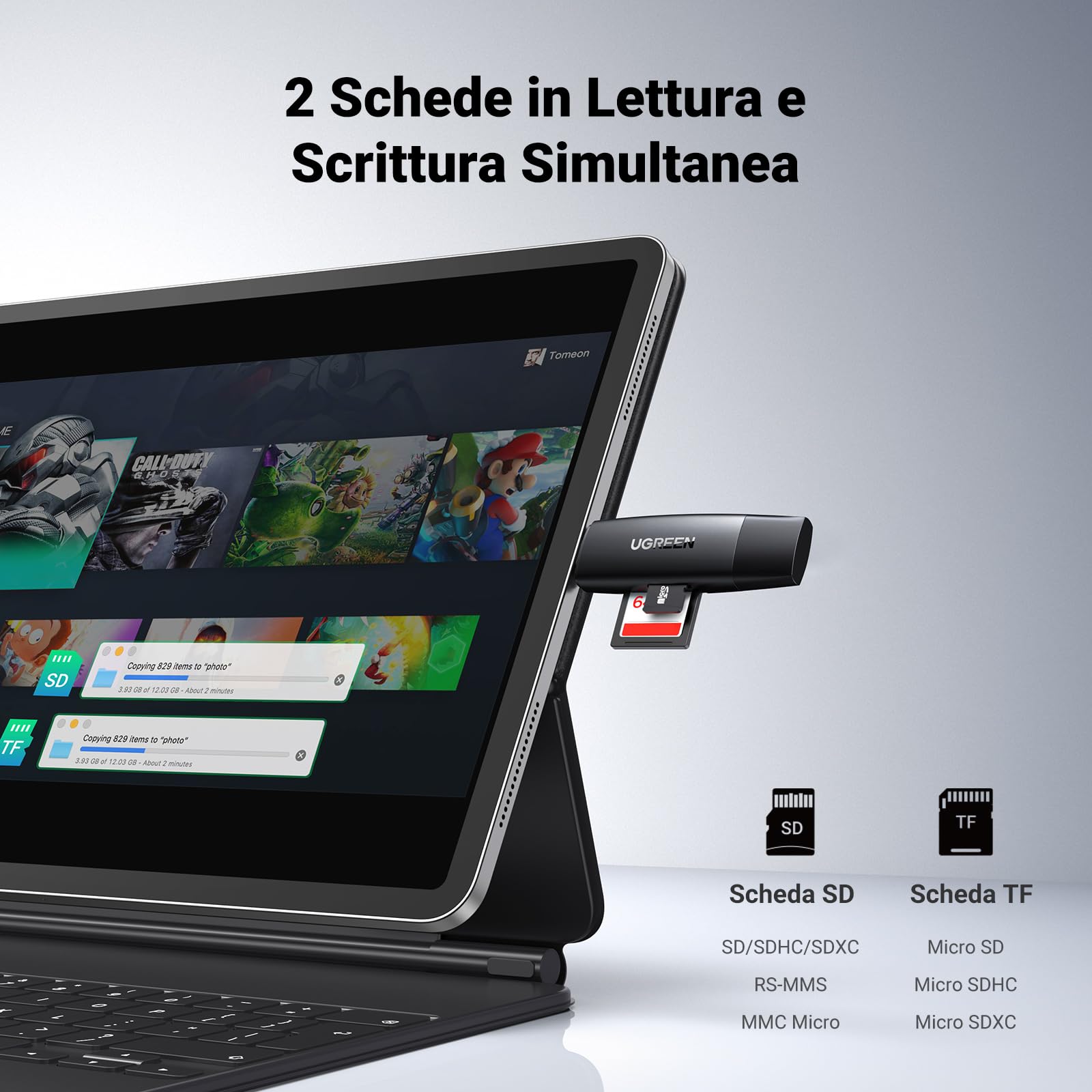 ugreen-lettore-schede-sd-tf-2-in-1-usb-c-usb-3-0-5gbps-otg image 4