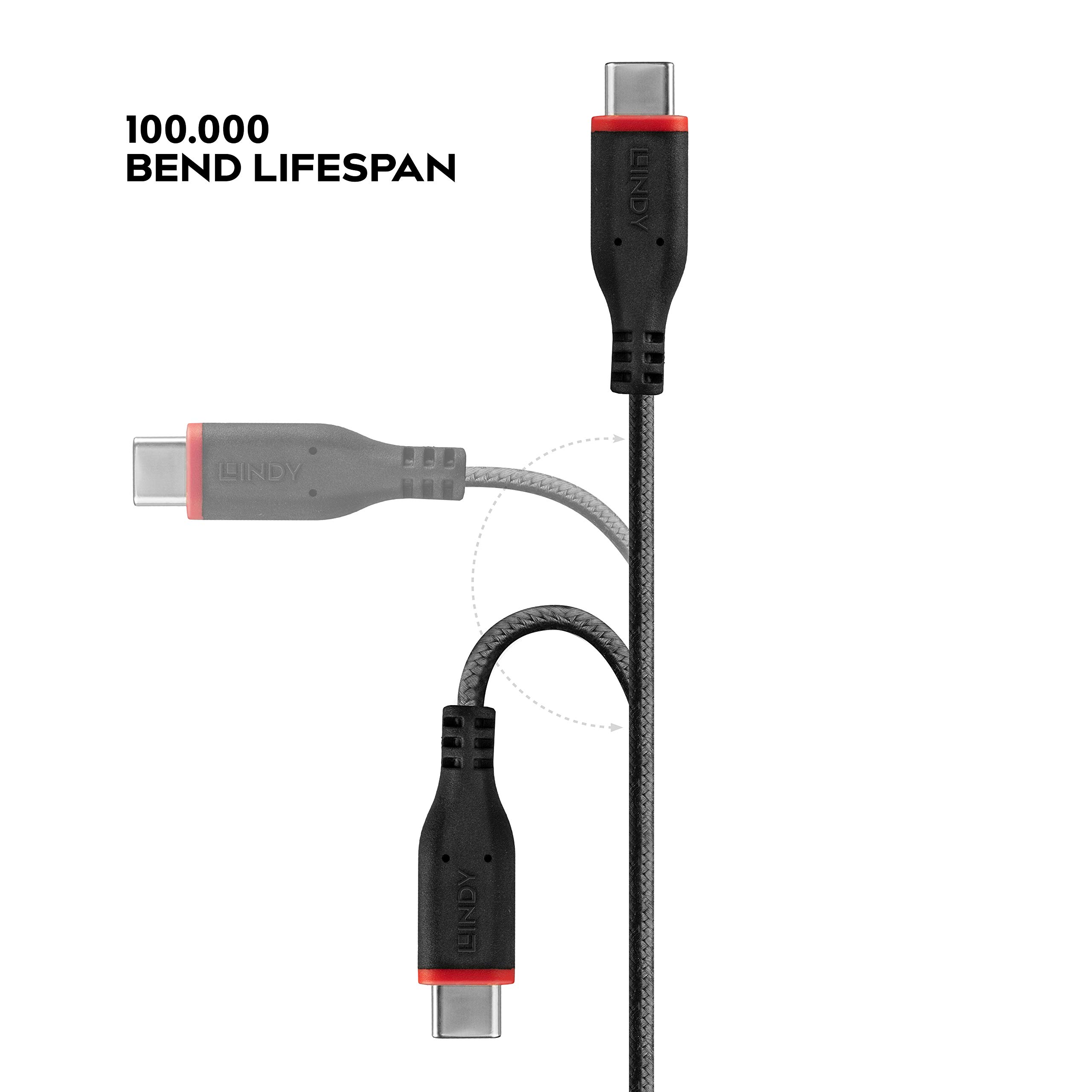 lindy-31286-cavo-usb-c-a-lightning-1m-mfi-in-cotone-black-line image 3