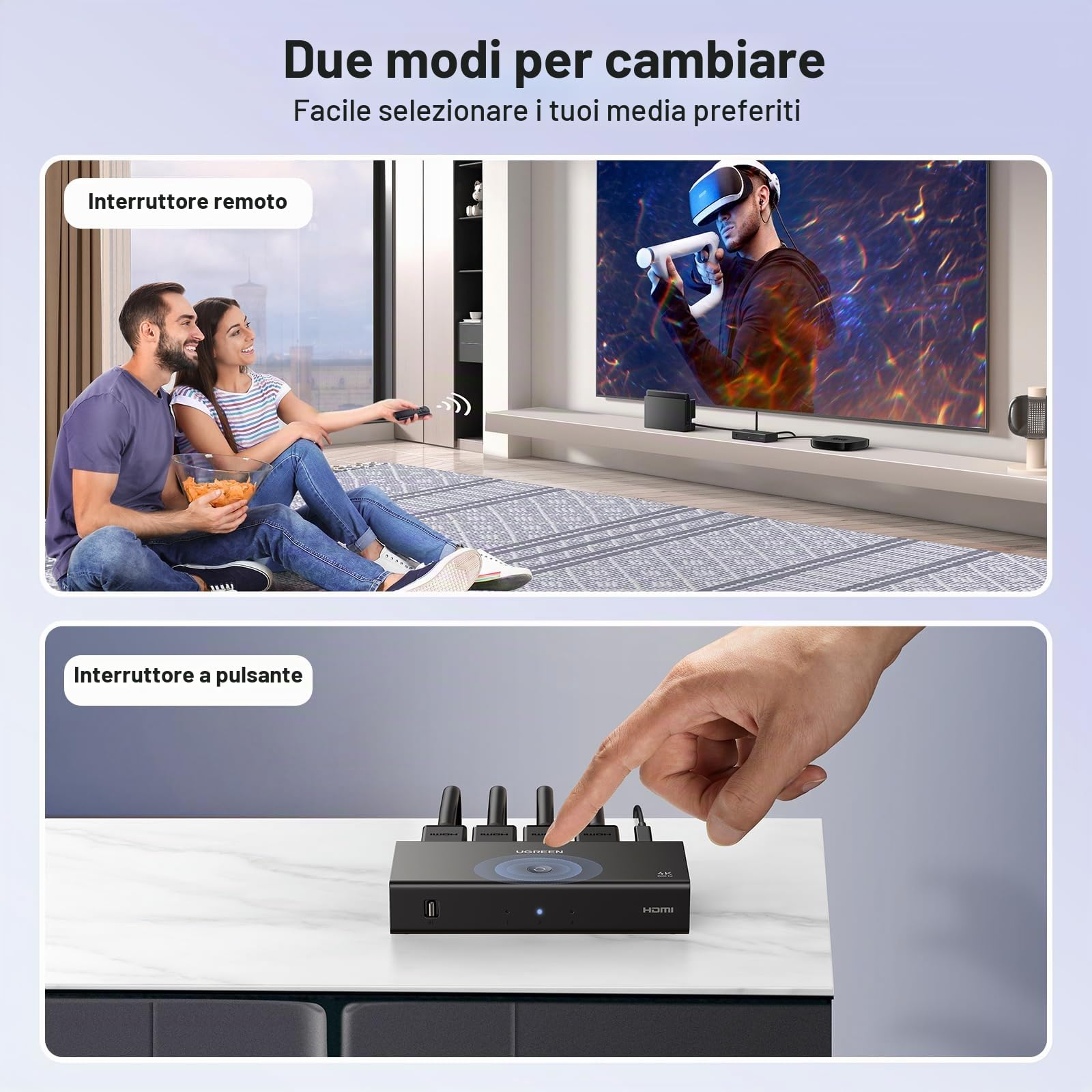 ugreen-switch-hdmi-3-ingressi-1-uscita-4k-60hz-con-telecomando-ir image 6