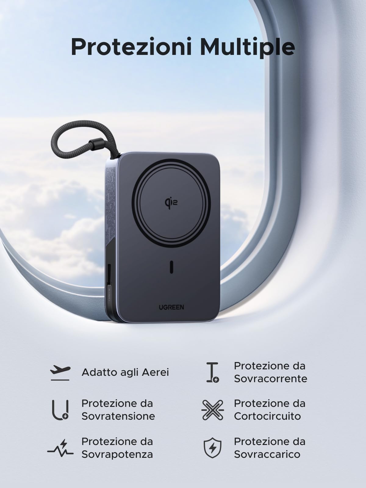 ugreen-zapix-qi2-power-bank-magnetico-10000mah-pd-30w-con-supporto-pieghevole image 7
