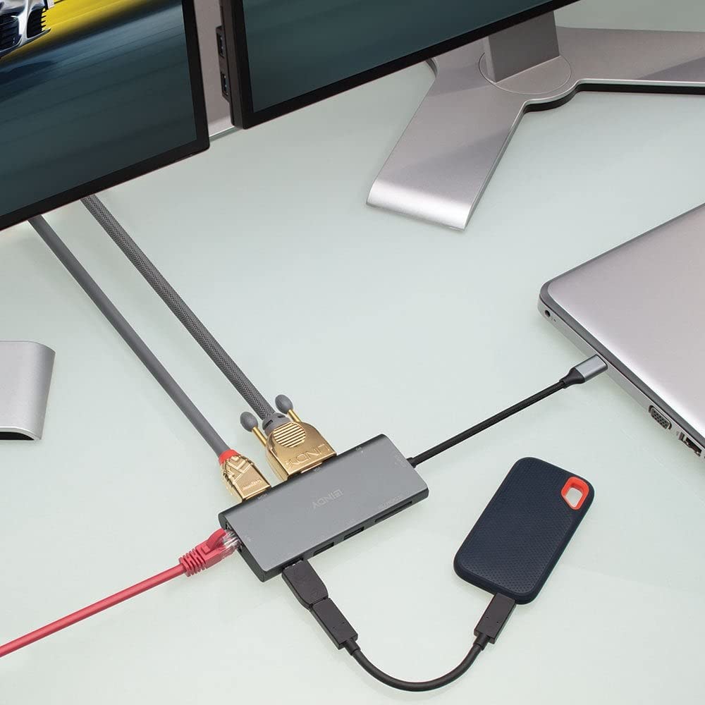 lindy-mini-docking-station-usb-c-con-hdmi-4k-vga-ethernet-e-power-delivery-100w image 5