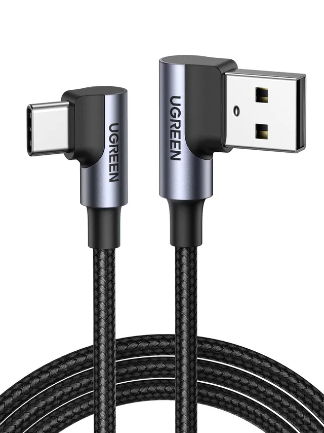 ugreen-cavo-usb-a-a-usb-c-90-gradi-3a-qc3-0-nylon-0-5m-480mbps image 1