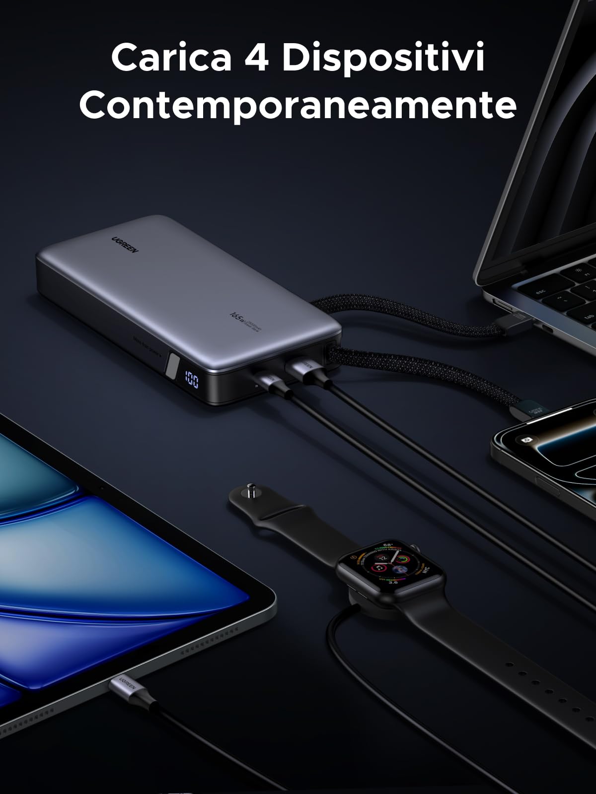 ugreen-nexode-power-bank-25000mah-165w-con-2-cavi-usb-c image 5