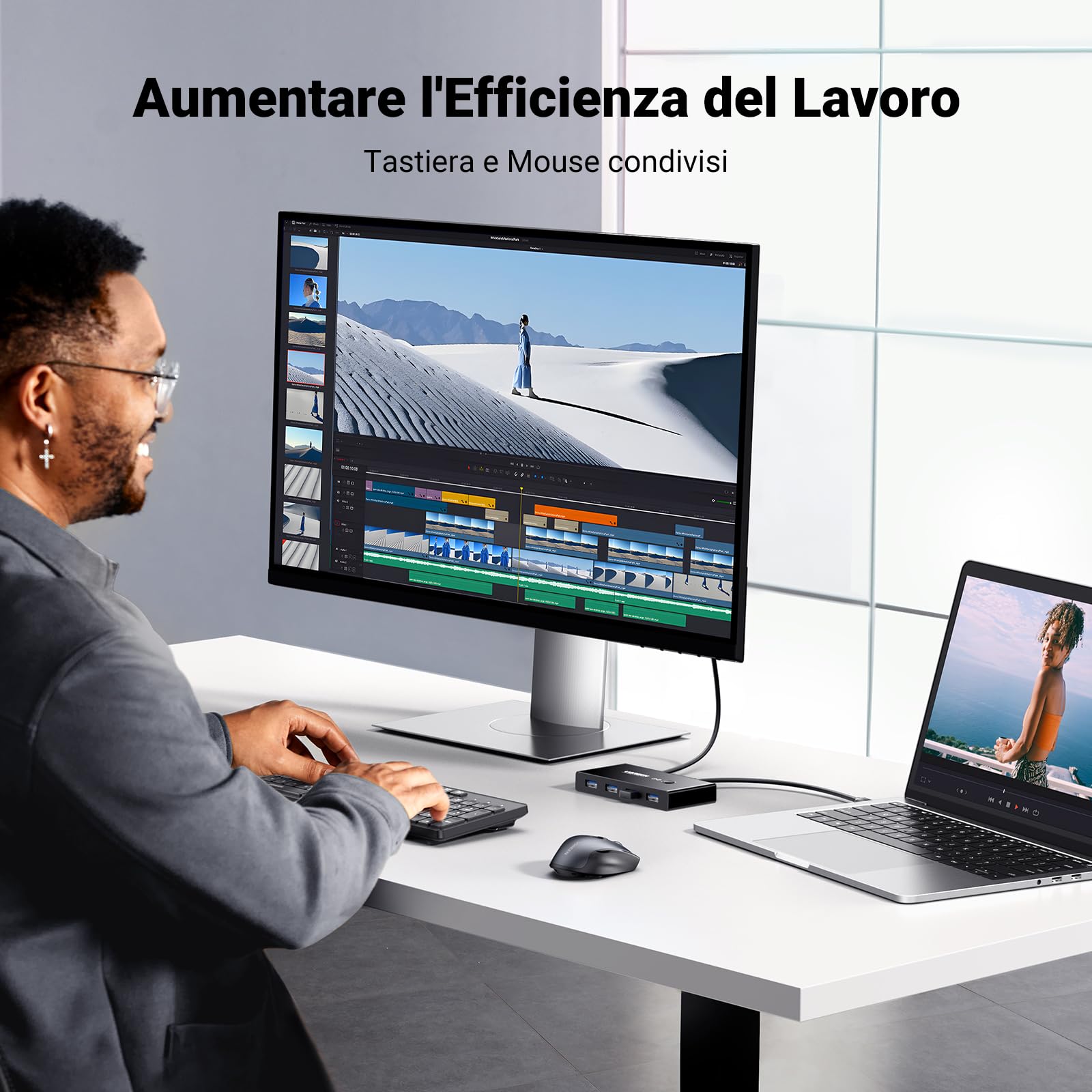 ugreen-switch-usb-3-0-4-porte-2-ingressi-4-uscite-selettore image 4