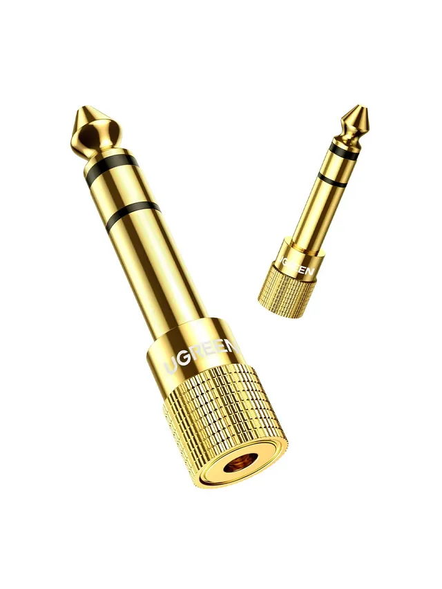 ugreen-adattatore-audio-jack-3-5mm-femmina-a-6-3mm-maschio-2-pack image 1