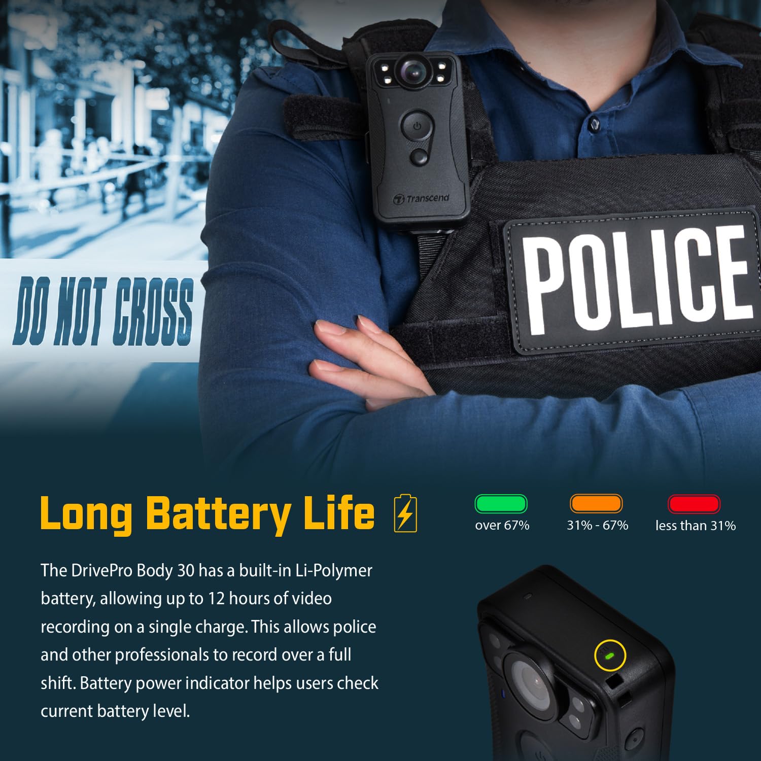 transcend-drivepro-body-30-videocamera-bodycam-con-visione-notturna-ir image 6