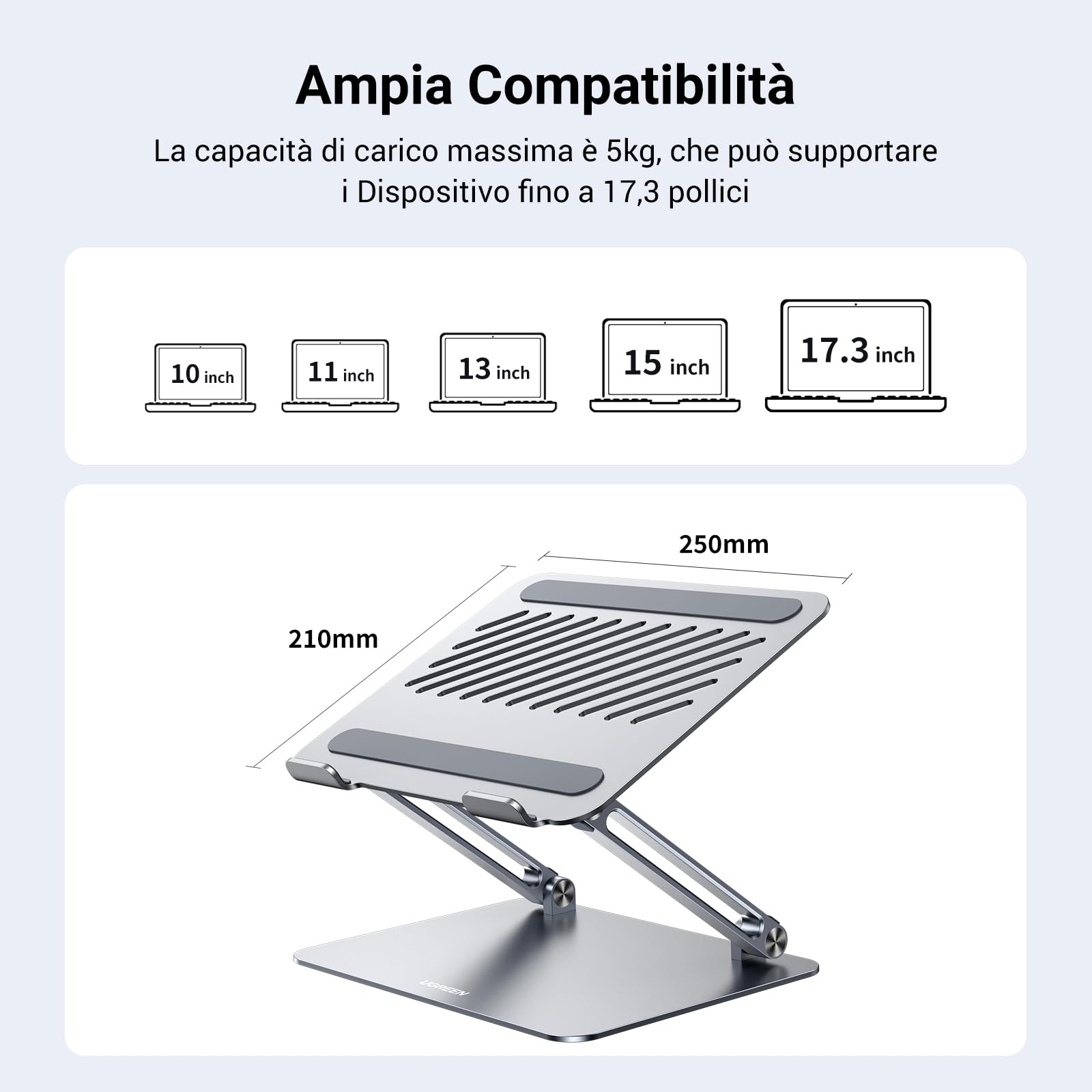ugreen-supporto-laptop-in-alluminio-regolabile-10-16-pollici-pieghevole image 4