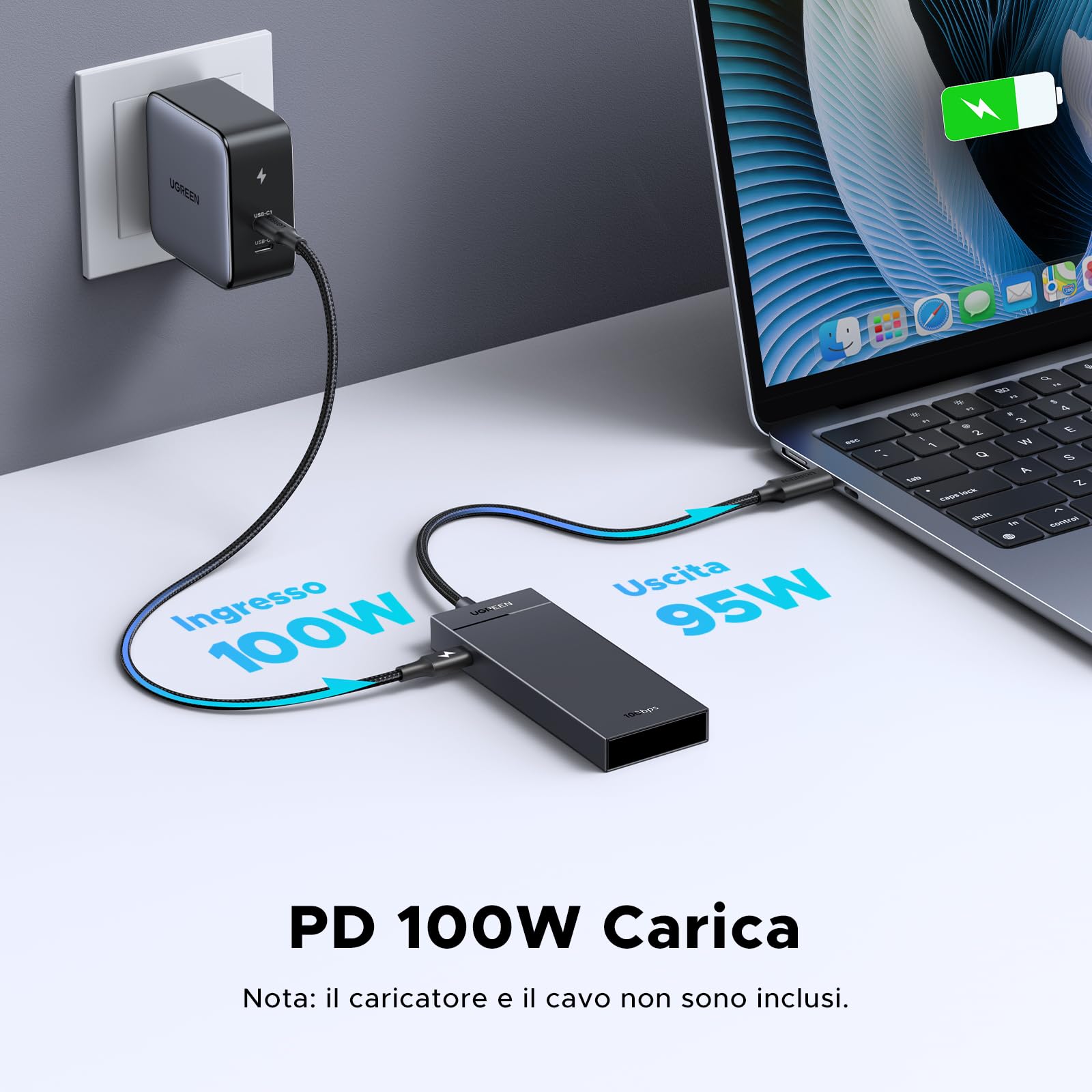ugreen-hub-usb-c-5-in-1-10gbps-con-ricarica-pd-100w image 4