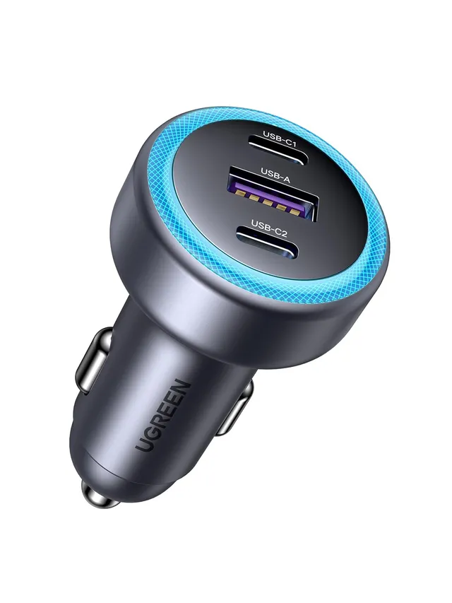 ugreen-caricatore-auto-usb-c-30w-pd-qc-3-0-a-3-porte-accendisigari image 1