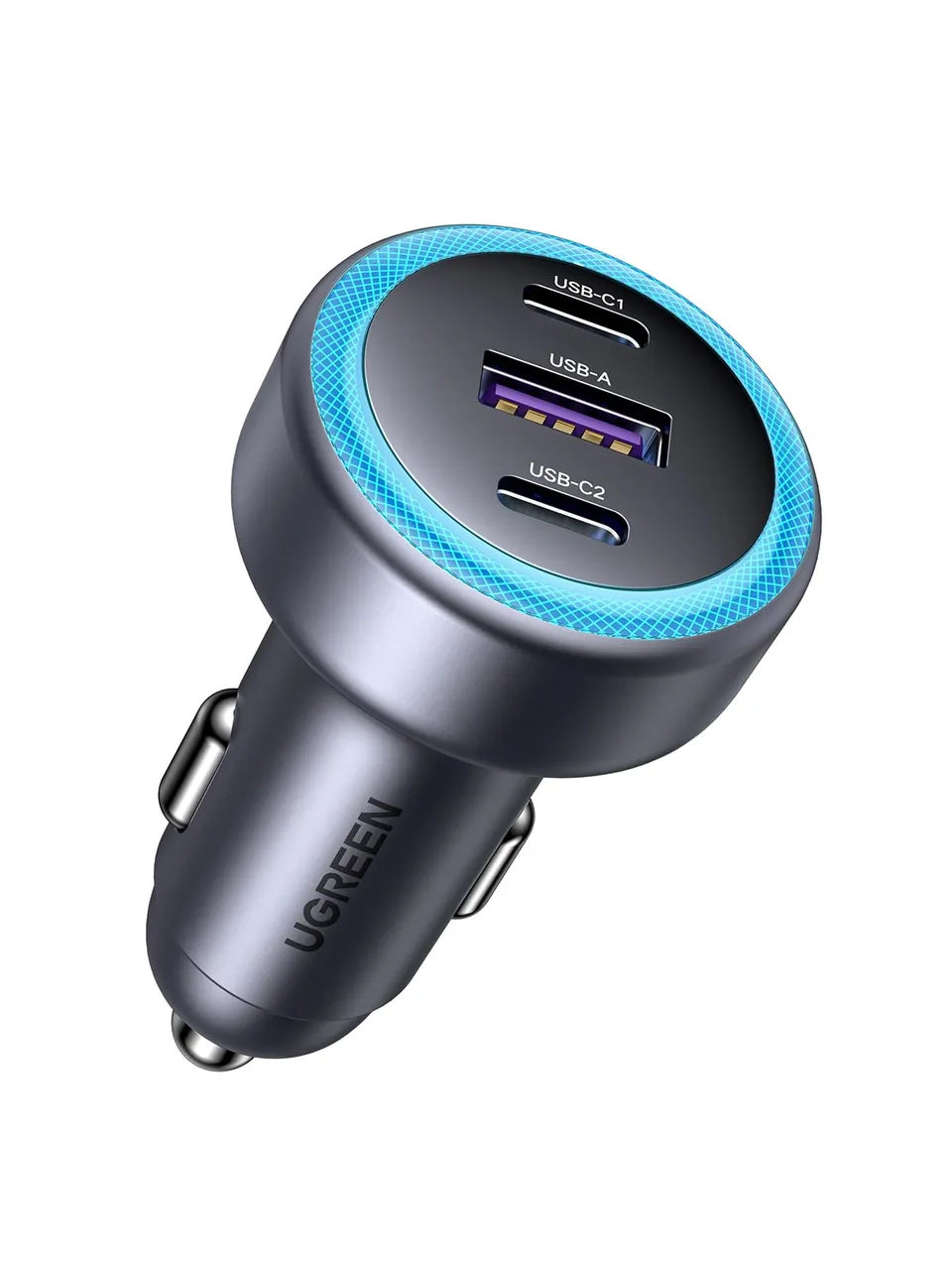 ugreen-caricatore-auto-usb-c-30w-pd-qc-3-0-a-3-porte-accendisigari image 1