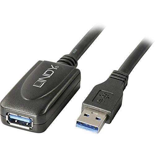 lindy-prolunga-attiva-usb-3-0-a-maschio-femmina-5m-nero image 3