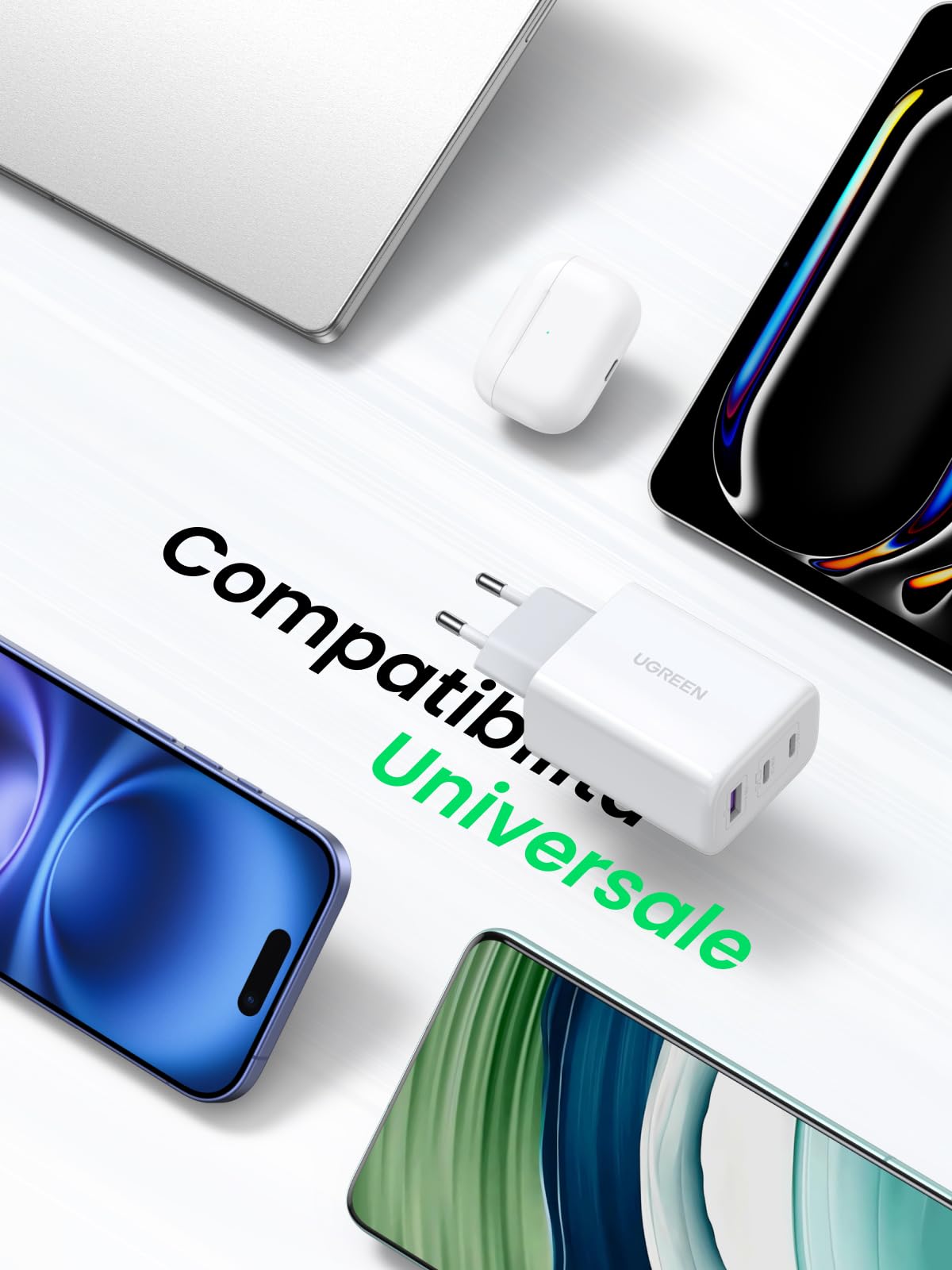 ugreen-zapix-caricatore-usb-c-gan-65w-3-porte-2c-1a-pd-3-0-pps-bianco image 6