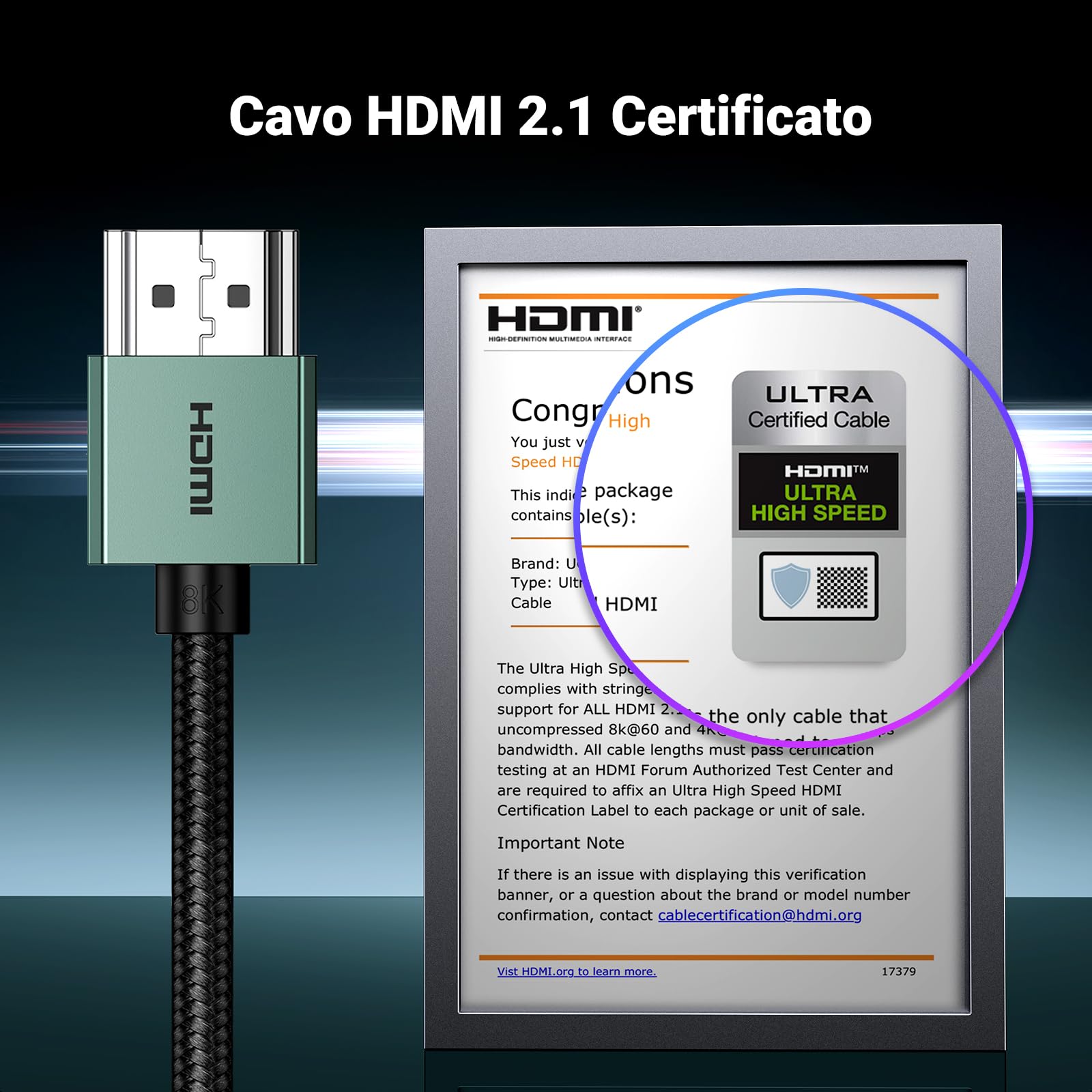 ugreen-cavo-hdmi-2-1-certificato-8k-60hz-4k-120hz-48gbps-2m image 8