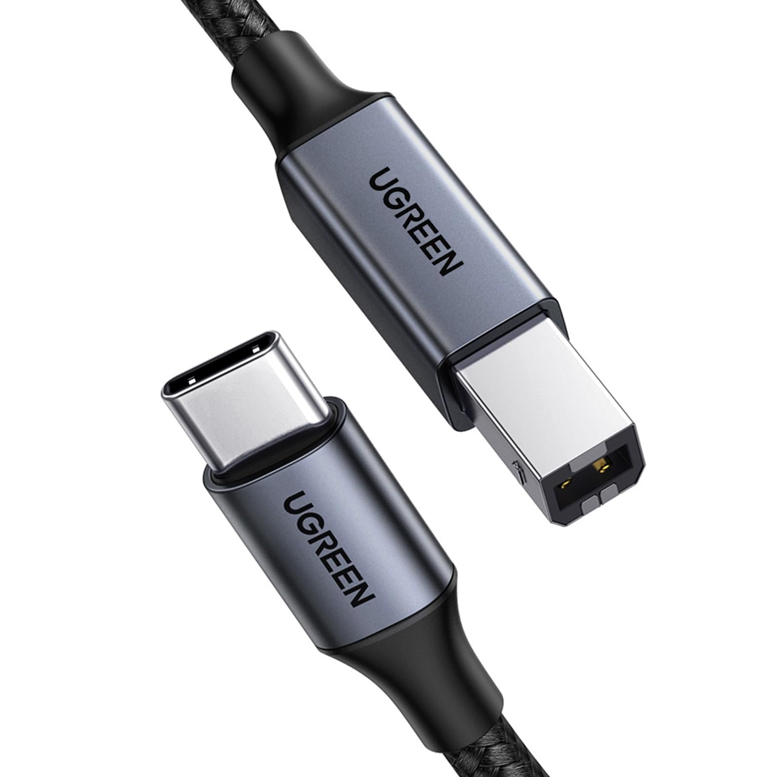 ugreen-cavo-stampante-usb-c-a-usb-b-1m-nylon-480mbps-per-hp-canon-epson-brother image 1