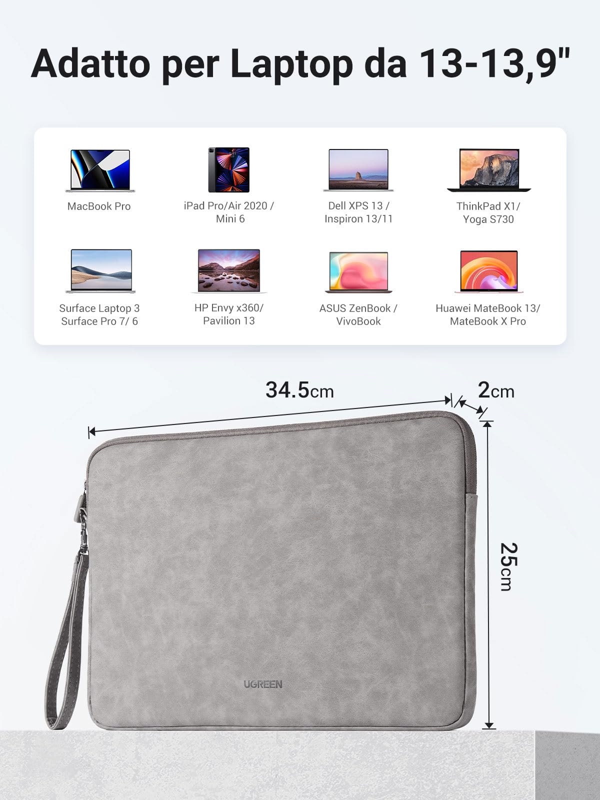 ugreen-custodia-laptop-13-13-9-sleeve-pu-impermeabile-32-5x23-5cm image 2