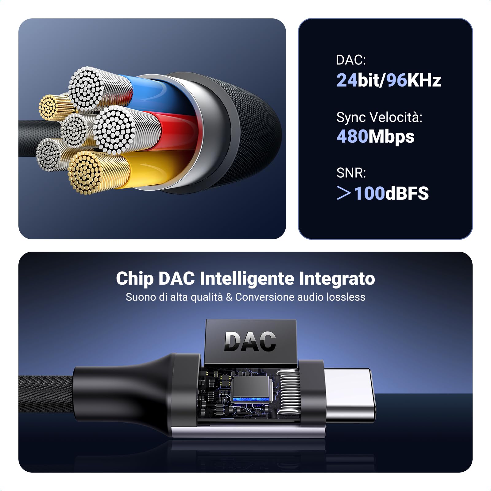 ugreen-adattatore-usb-c-a-jack-3-5mm-dac-grigio-per-cuffie image 3