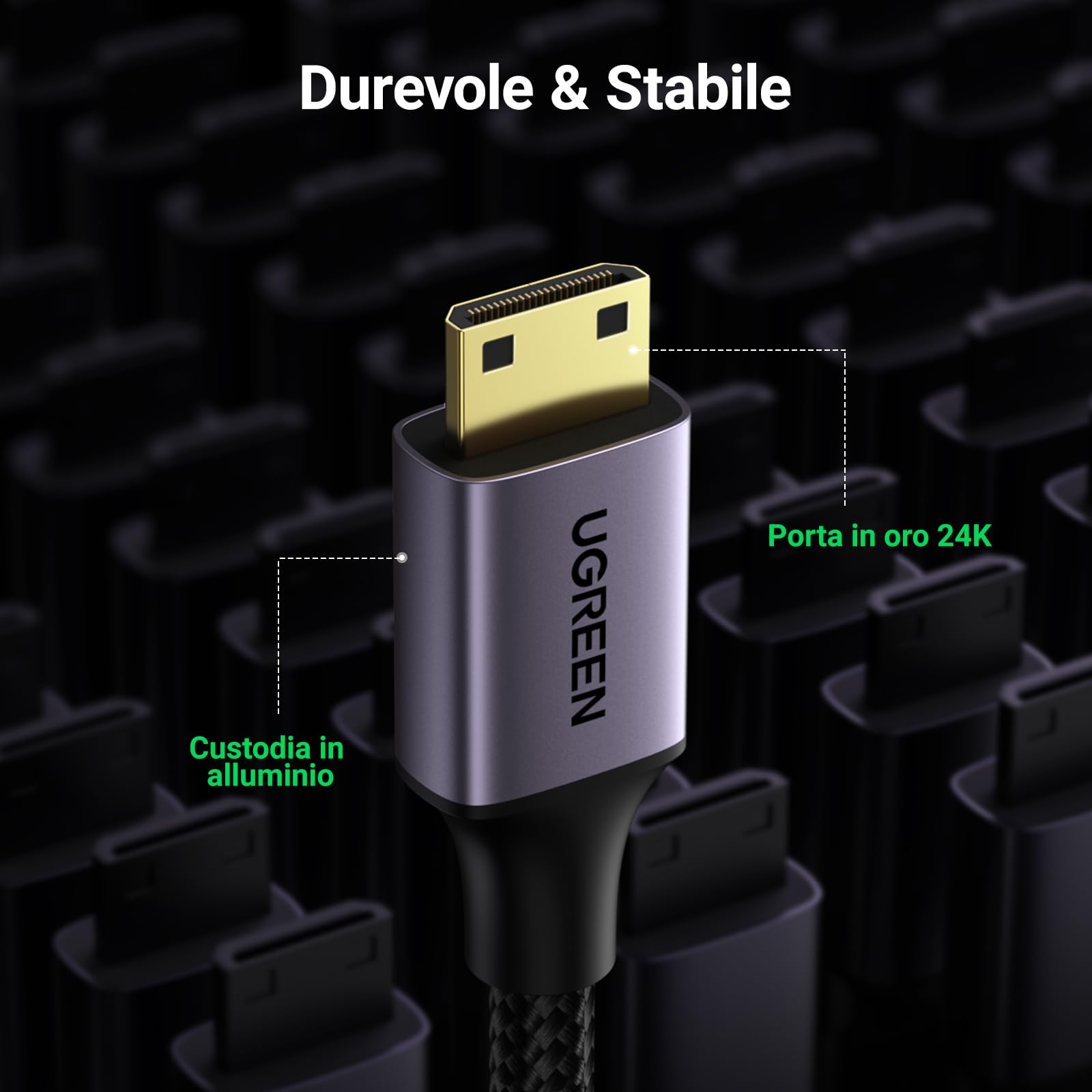 ugreen-adattatore-mini-hdmi-a-hdmi-4k-60hz-cavo-25cm image 7