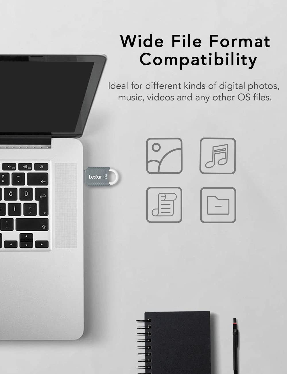 lexar-jumpdrive-ljdv40-chiavetta-usb-2-0-64gb-con-anello-portachiavi image 5