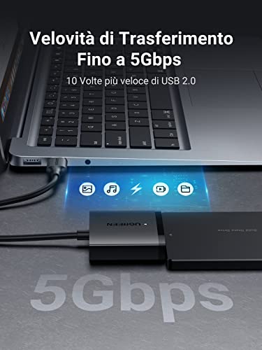 ugreen-adattatore-sata-a-usb-3-0-5gbps-uasp-per-ssd-hdd-2-5-3-5-fino-a-12tb-cavo image 8