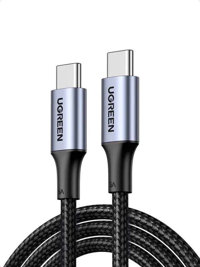 ugreen-zapix-cavo-usb-c-a-usb-c-100w-5a-in-nylon-da-1m image 1