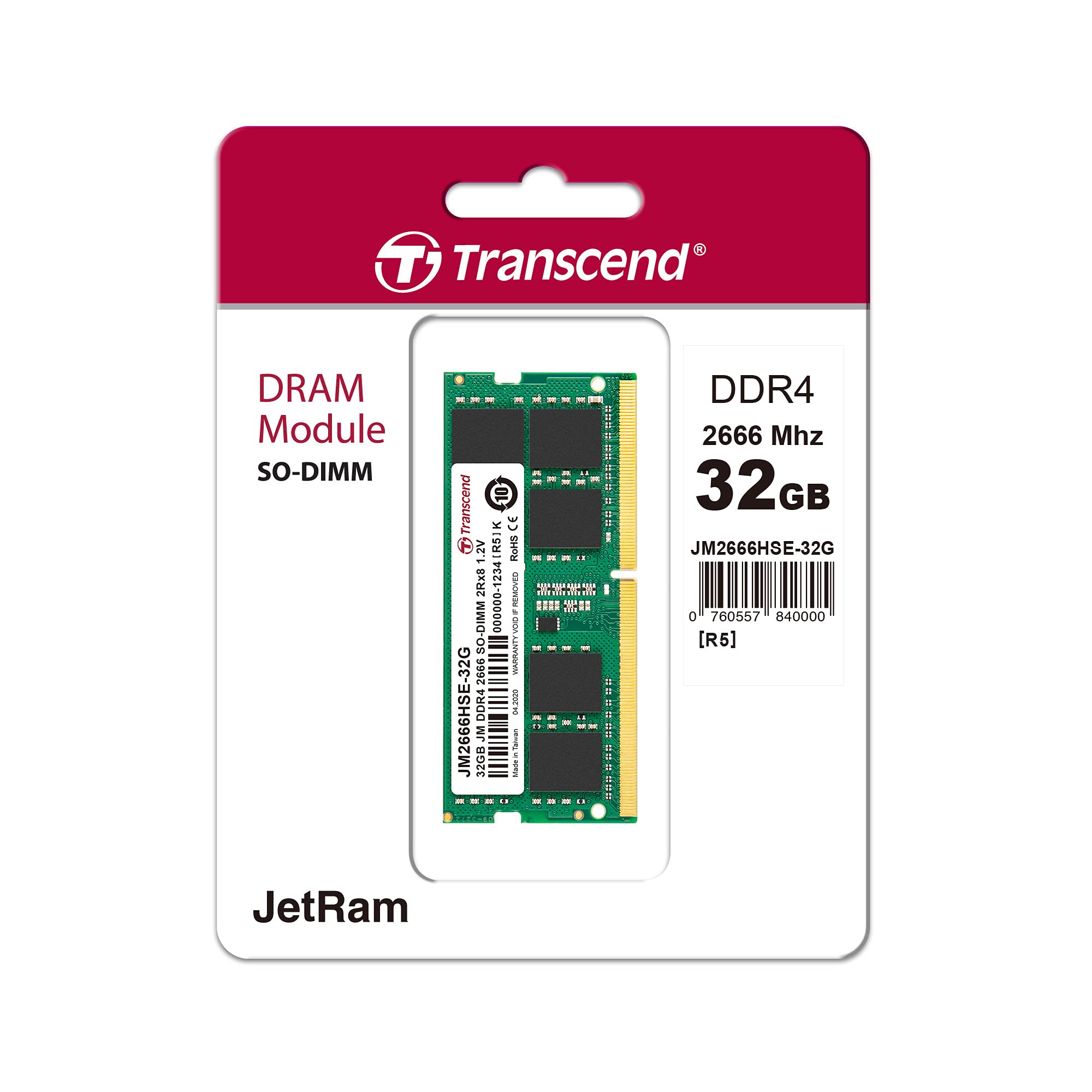 transcend-jetram-jm2666hse-32g-memoria-so-dimm-ddr4-32gb-2666mhz image 2