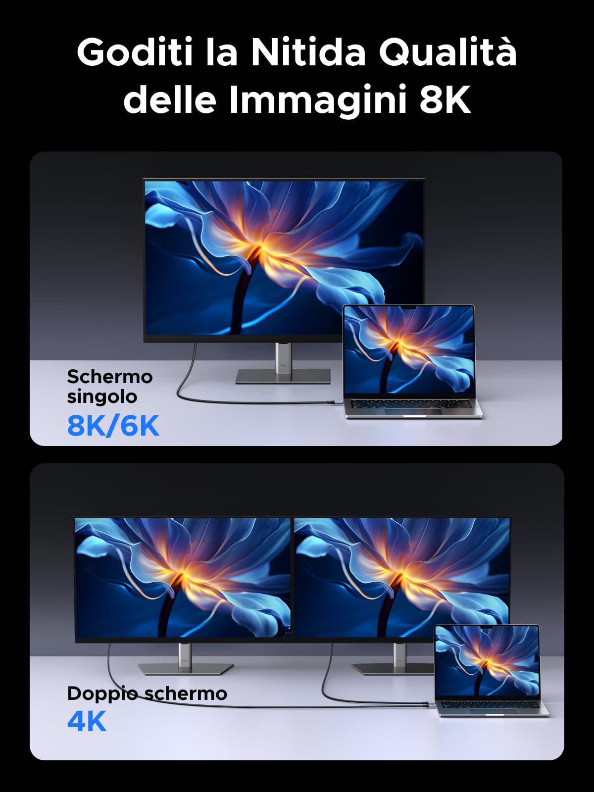 ugreen-nexode-cavo-usb4-gen4-40gbps-video-8k-60hz-240w-pd3-1-1m-nylon image 3