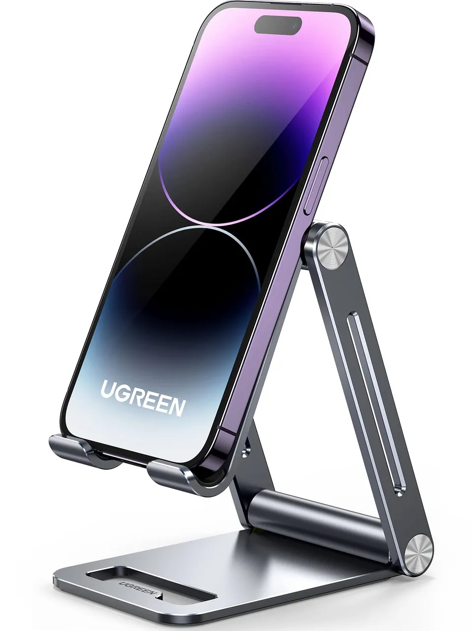 ugreen-supporto-telefono-da-tavolo-alluminio-pieghevole-argento image 1