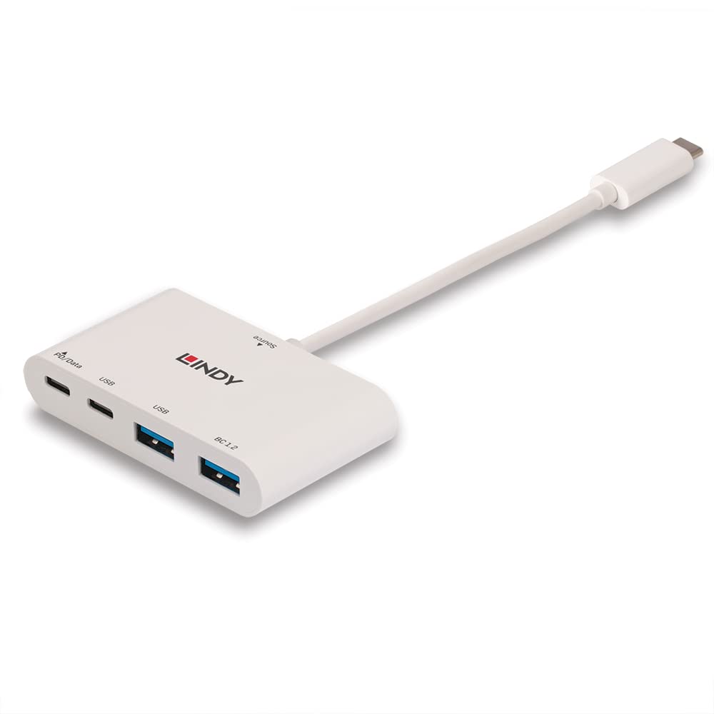 lindy-hub-usb-3-1-3-2-gen-2-a-4-porte-con-power-delivery-100w image 3
