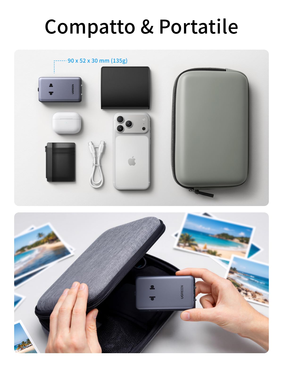 ugreen-adattatore-universale-da-viaggio-6-in-1-pd-45w-2-ac-2-usb-c-2-usb-a image 7