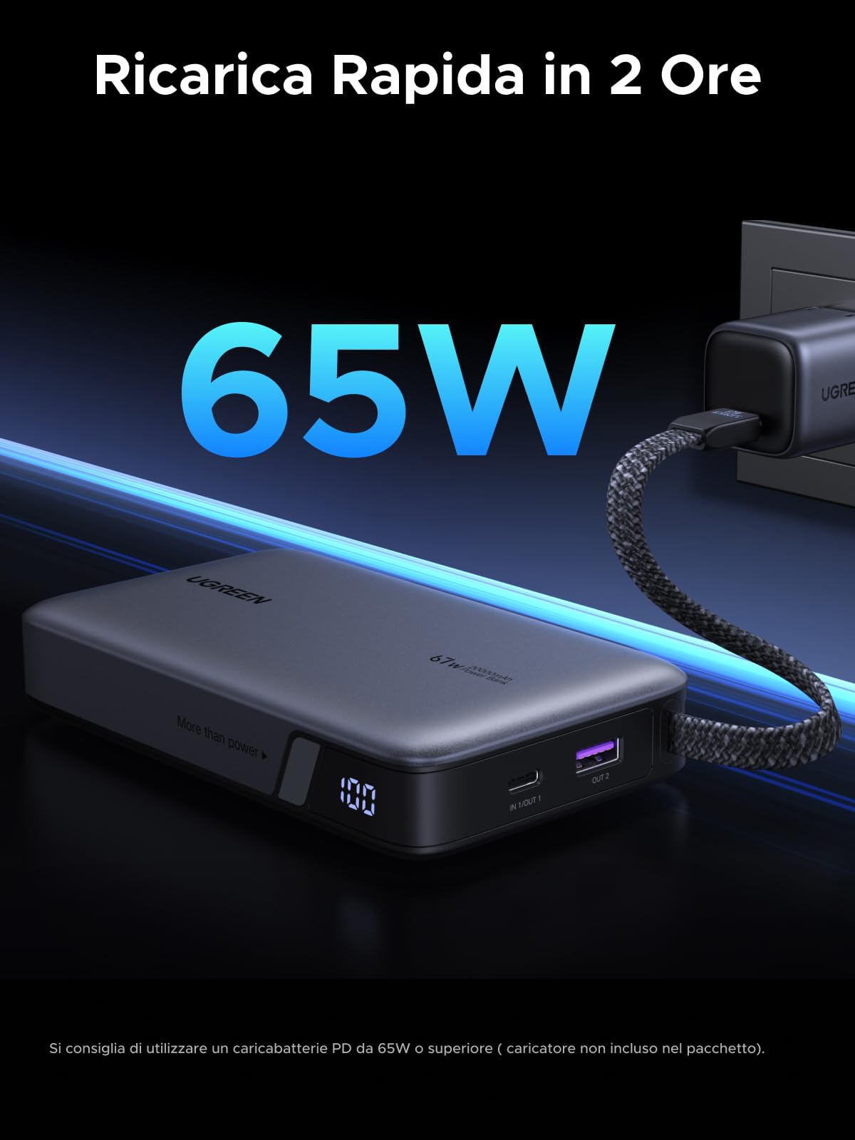 ugreen-nexode-67w-power-bank-20000mah-con-cavo-usb-c-integrato-pd-65w image 6
