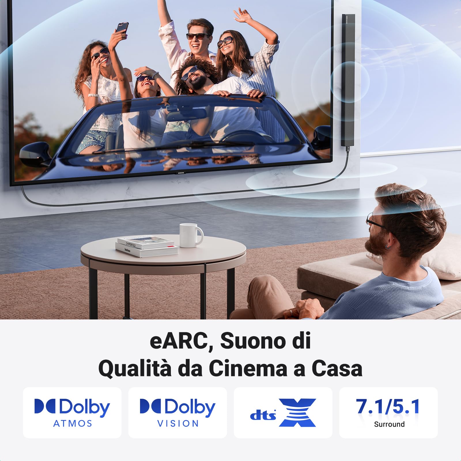 ugreen-cavo-hdmi-2-1-certificato-8k-60hz-4k-120hz-48gbps-2m-nylon image 5