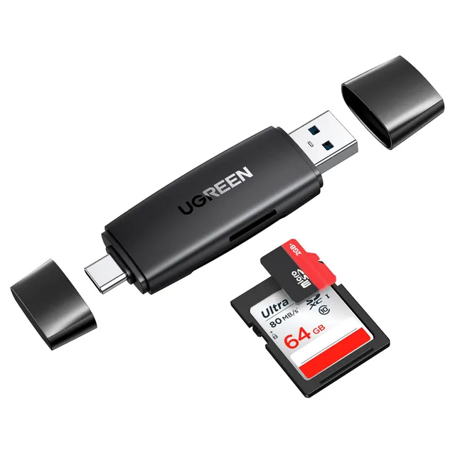 ugreen-lettore-schede-sd-tf-2-in-1-usb-c-usb-3-0-5gbps-otg image 1