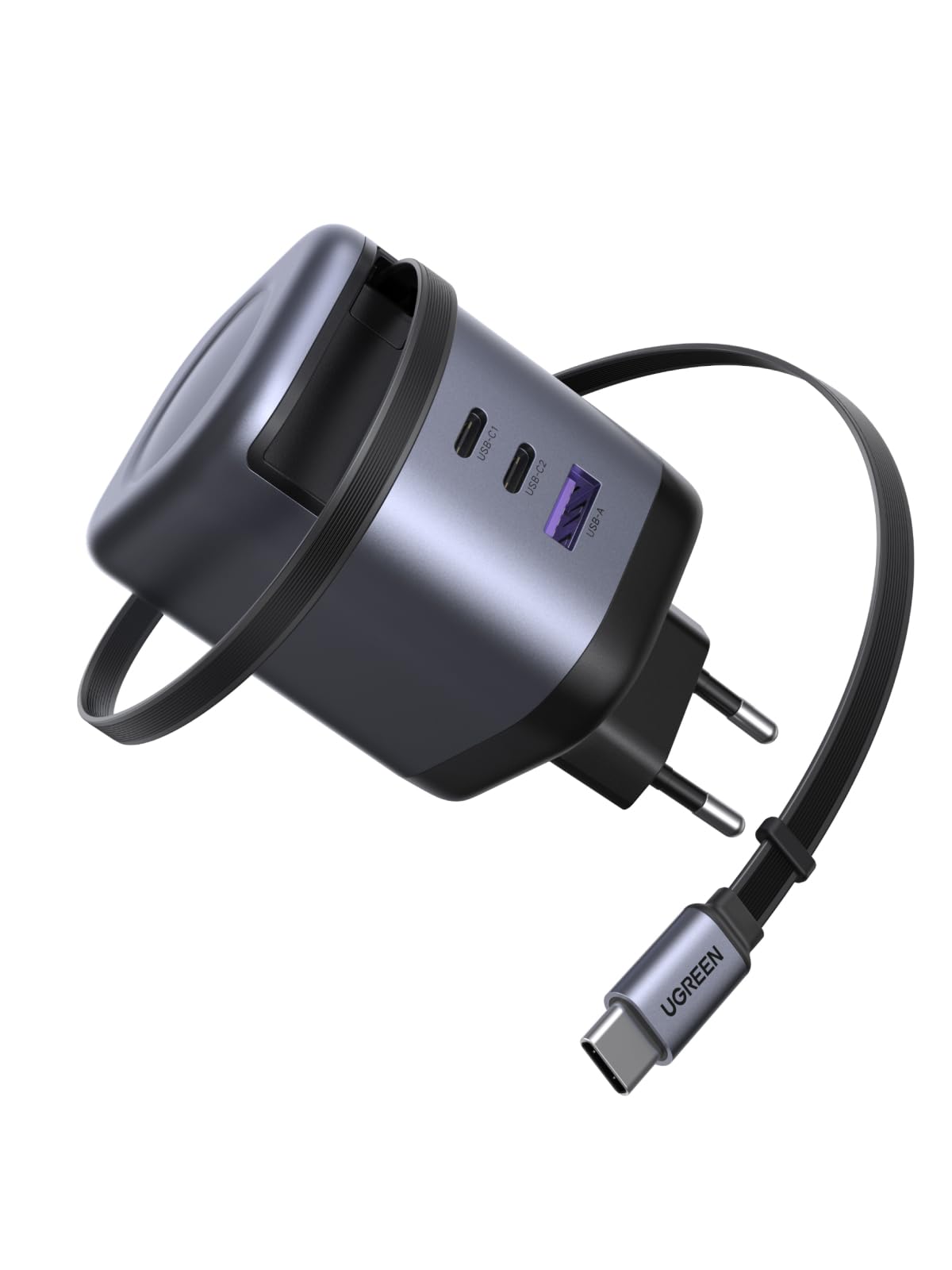 ugreen-nexode-100w-caricatore-gan-retrattile-4in1-3x-usb-c-usb-a image 1